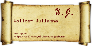 Wollner Julianna névjegykártya